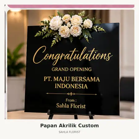 Papan Bunga Akrilik Kebon Kacang